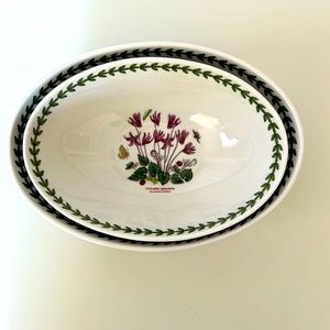 Portmeirion Botanical Gardens set of 2 oval serving bowls.
